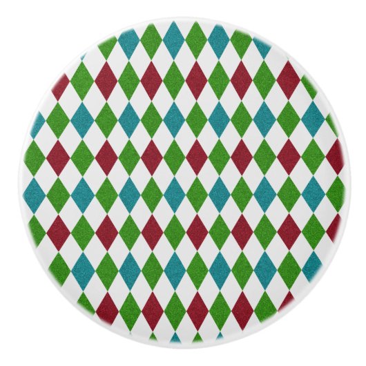 Multicolor Diamond Glitzer Keramikknauf (Vorderseite)
