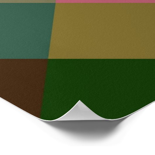 Multicolor Diamond Nahtloses Muster 2 Poster (Ecke)