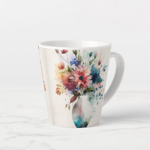 Multicolor Dk Blue Rose Blume #4 Milchtasse