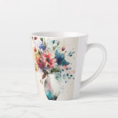 Multicolor Dk Blue Rose Blume #4 Milchtasse (Rechts)
