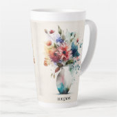 Multicolor Dk Blue Rose Blume #4 Milchtasse (Rechte Ecke)