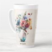 Multicolor Dk Blue Rose Blume #4 Milchtasse (Linke Ecke)