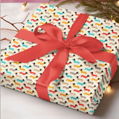 Multicolor Dog Cartoon Geschenkpapier