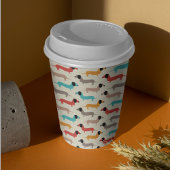 Multicolor Dog Cartoon Pappbecher