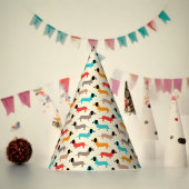 Multicolor Dog Cartoon Partyhütchen