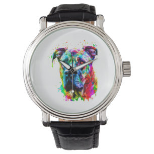 Multicolor Dog - Version 1 Armbanduhr
