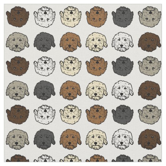 Multicolor-Doodhunde Stoff (Nahaufnahme)