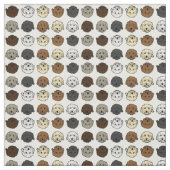 Multicolor-Doodhunde Stoff (Muster)