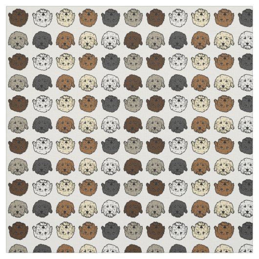 Multicolor-Doodhunde Stoff (Muster)