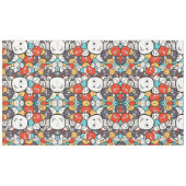 Multicolor Doodle Monster Faces Tischdecke (Vorderseite (Horizontal))