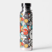 Multicolor Doodle Monster Faces Trinkflasche (Links)