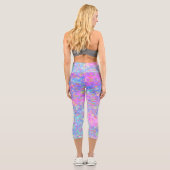 Multicolor Dot Art Capri Leggings (Rückseite)