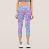 Multicolor Dot Art Capri Leggings (Vorderseite)