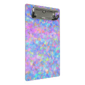 Multicolor Dot Art Mini Klemmbrett (Schrägansicht)