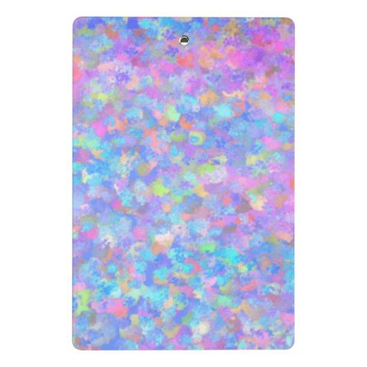 Multicolor Dot Art Mini Klemmbrett (Rückseite)