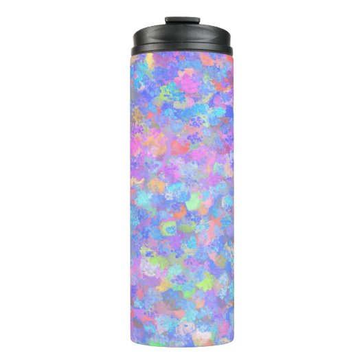 Multicolor Dot Art Thermosbecher (Vorderseite)