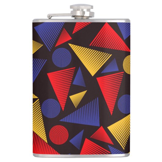 Multicolor-Dreieck-Muster Flachmann (Vorderseite)