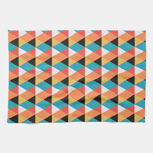 Multicolor-Dreieck-Muster Geschirrtuch (Horizontal)
