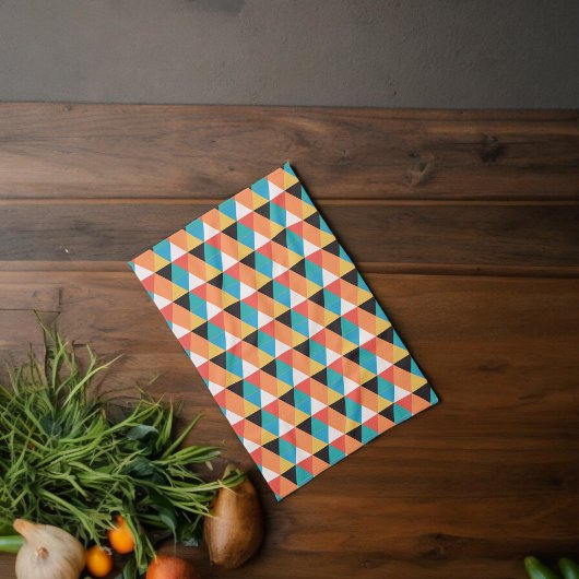 Multicolor-Dreieck-Muster Geschirrtuch