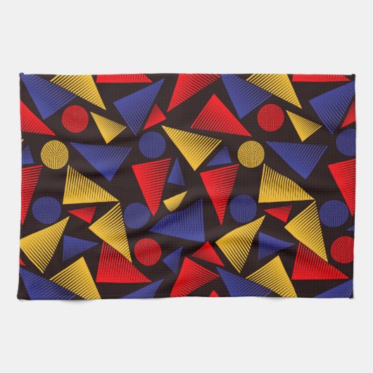 Multicolor-Dreieck-Muster Geschirrtuch (Horizontal)