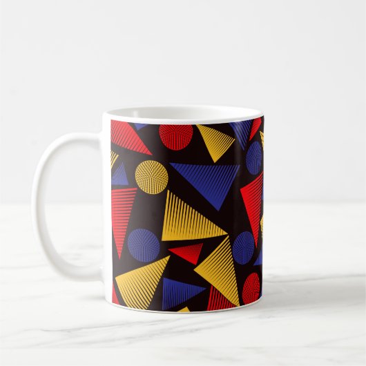 Multicolor-Dreieck-Muster Kaffeetasse (Links)