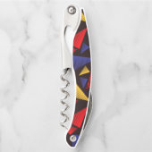 Multicolor-Dreieck-Muster Kellnermesser (Vorderseite)