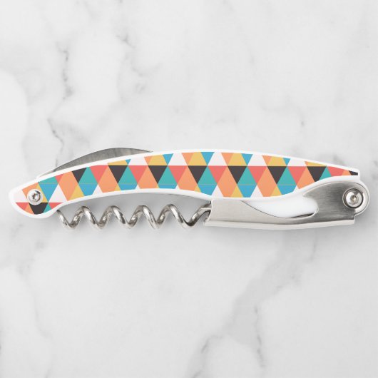 Multicolor-Dreieck-Muster Kellnermesser (Rückseite)