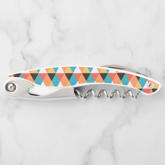 Multicolor-Dreieck-Muster Kellnermesser (Vorderseite)