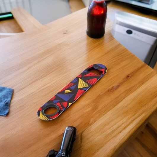 Multicolor-Dreieck-Muster Speed Flaschenöffner
