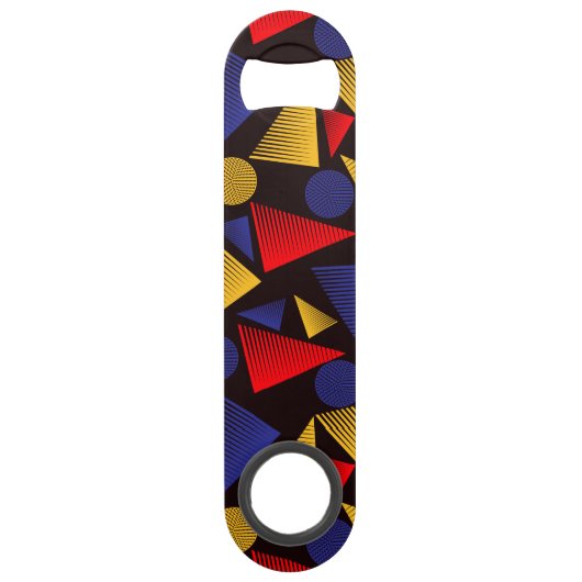 Multicolor-Dreieck-Muster Speed Flaschenöffner (Vorderseite)