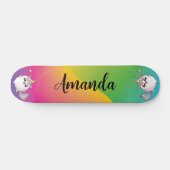 Multicolor-Einhorn Skateboard (Horizontal)