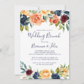 Multicolor Elegant Blumenbrunch Einladung (Vorderseite)