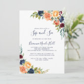 Multicolor Elegant Blumenschlauch und See Einladung (Stehend Vorderseite)