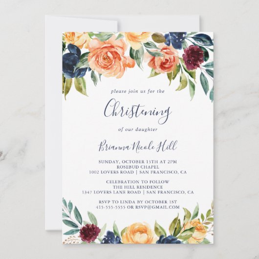 Multicolor Elegant Einladung (Vorderseite)