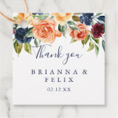 Multicolor Elegant Floral Wedding Geschenkanhänger (Vorderseite)