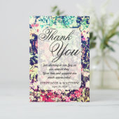 Multicolor-Elegant-Muster Dankeskarte (Stehend Vorderseite)