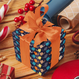 Multicolor Elephant Cartoon Geschenkpapier