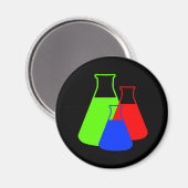 Multicolor Erlenmeyer Flask Magnet (Vorderseite/Rückseite)