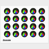 Multicolor Erlenmeyer Sticker (Blatt)