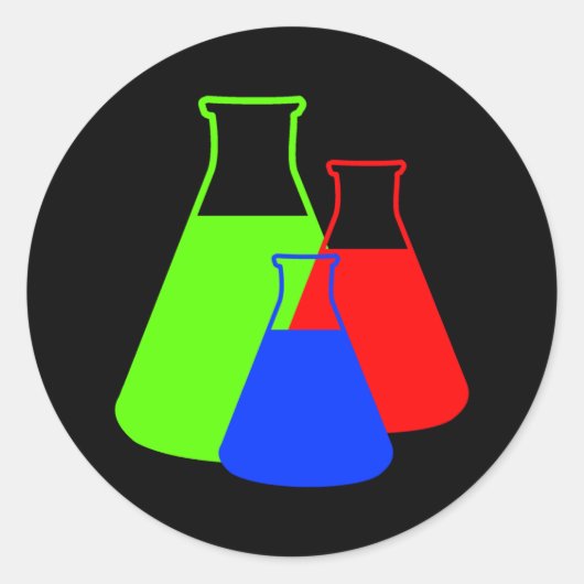 Multicolor Erlenmeyer Sticker (Vorderseite)