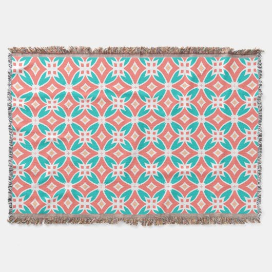 Multicolor-Ethno-Muster Decke (Vorderseite)