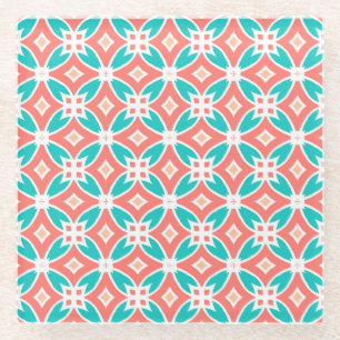Multicolor-Ethno-Muster Glasuntersetzer