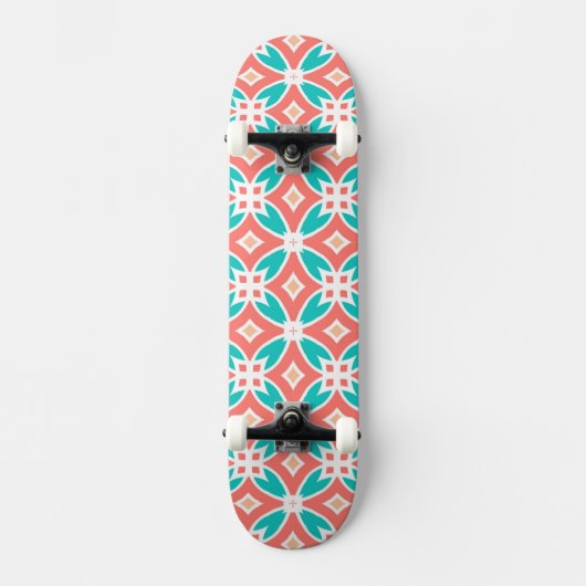 Multicolor-Ethno-Muster Skateboard (Vorderseite)
