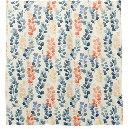 Multicolor Eucalyptus Botanical Duschvorhang (Vorderseite)