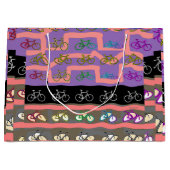 Multicolor-Fahrräder Große Geschenktüte (Vorderseite)