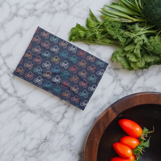 Multicolor-Fahrradmuster Geschirrtuch