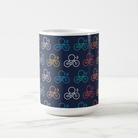 Multicolor-Fahrradmuster Kaffeetasse (Mittel)