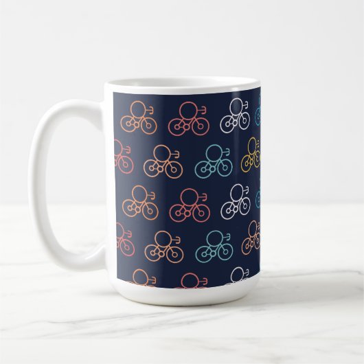 Multicolor-Fahrradmuster Kaffeetasse (Links)