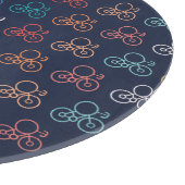 Multicolor-Fahrradmuster Schneidebrett (Ecke)