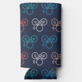 Multicolor-Fahrradmuster Selters Dosenkühler (Rückseite)